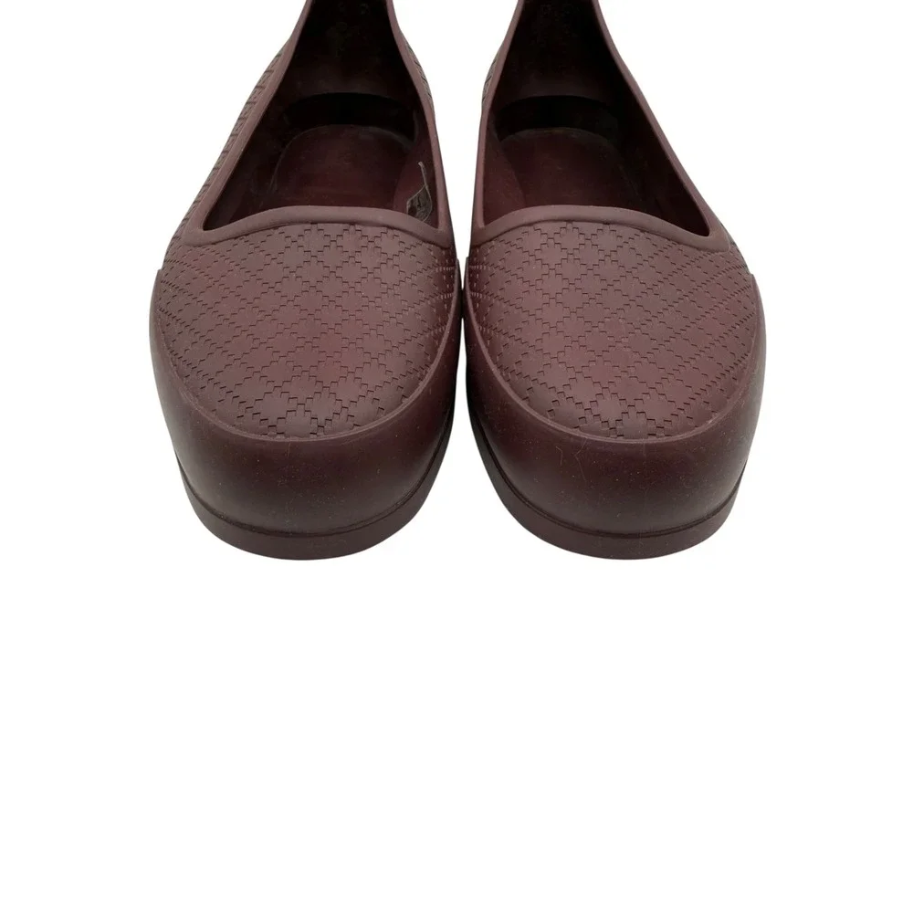 Gucci Shoes Men 9 Burgundy Diamante Rubber Overshoe Cover‎ Loafers Luxury Preppy